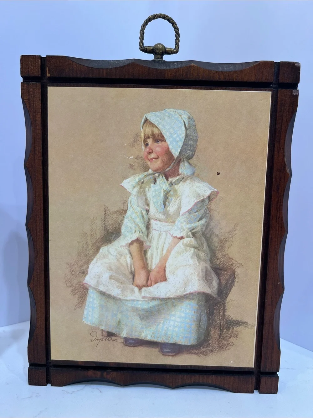 Vintage James Ingwersen “Gary & Gretchen” Decorative Wood Wall Art Set